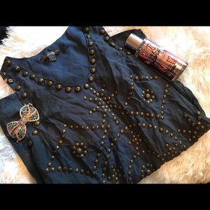 Blue dress with design